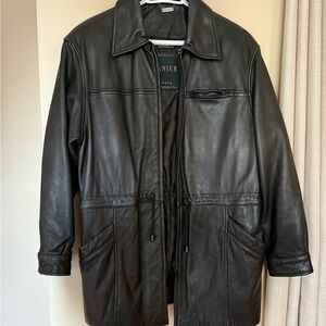 Danier Dark Leather Men's Coat